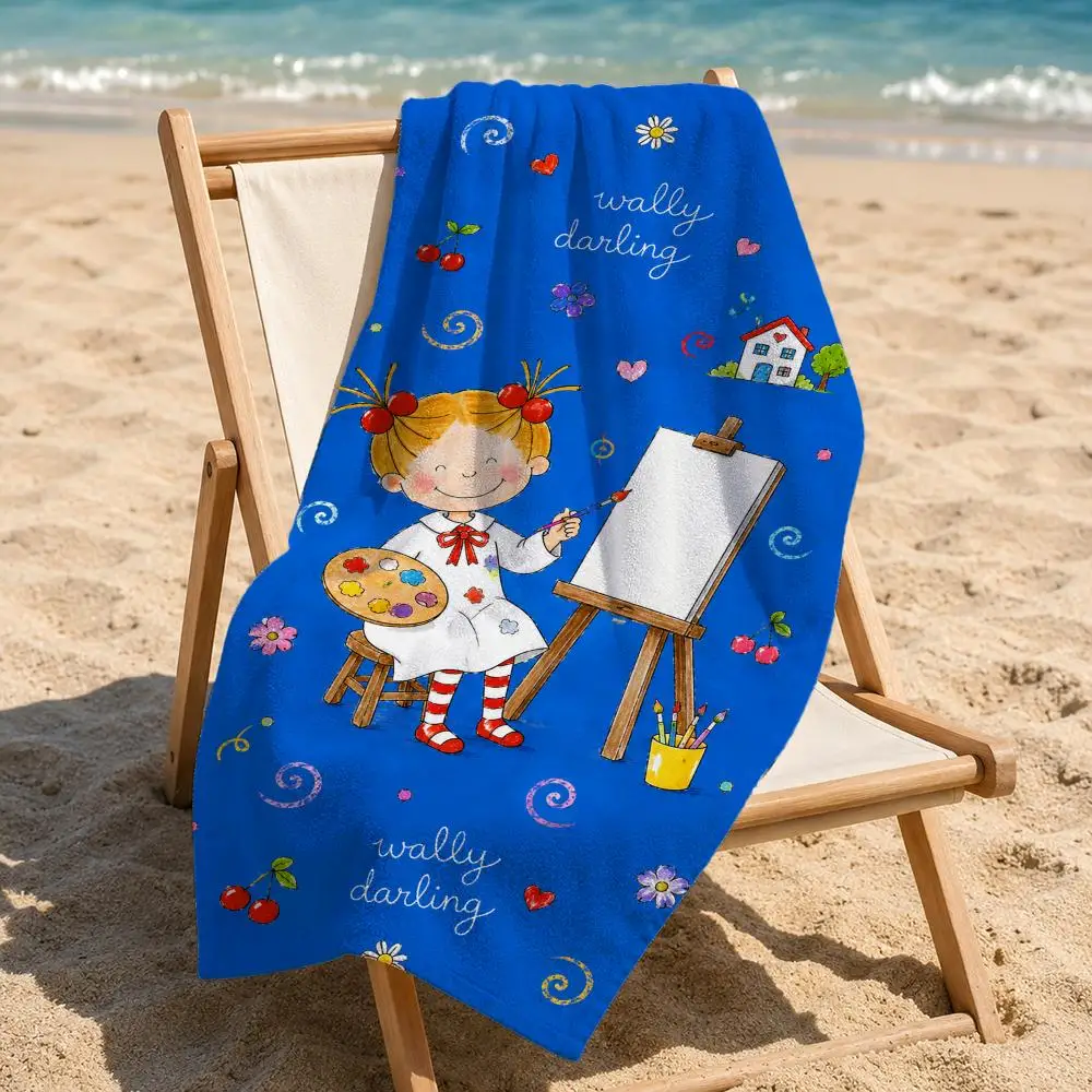 Character COCO-chan Towel Towel beach towel, quick drying absorbent bath towel for Swim,Gym,Camping,Outdoor hot