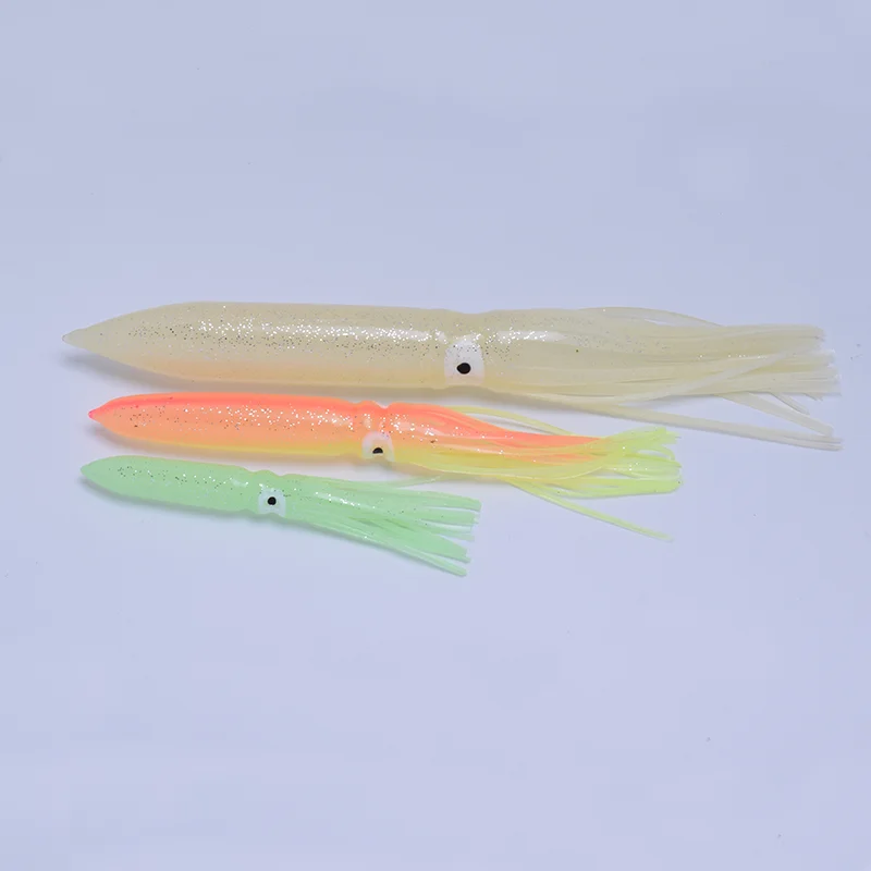 10pcs 15CM 23CM 30CMHeavy Lure for Pesca Sea Fishing Octopus Tuna Baits Soft Artifical Fishing Trolling Lure Skirt Squid