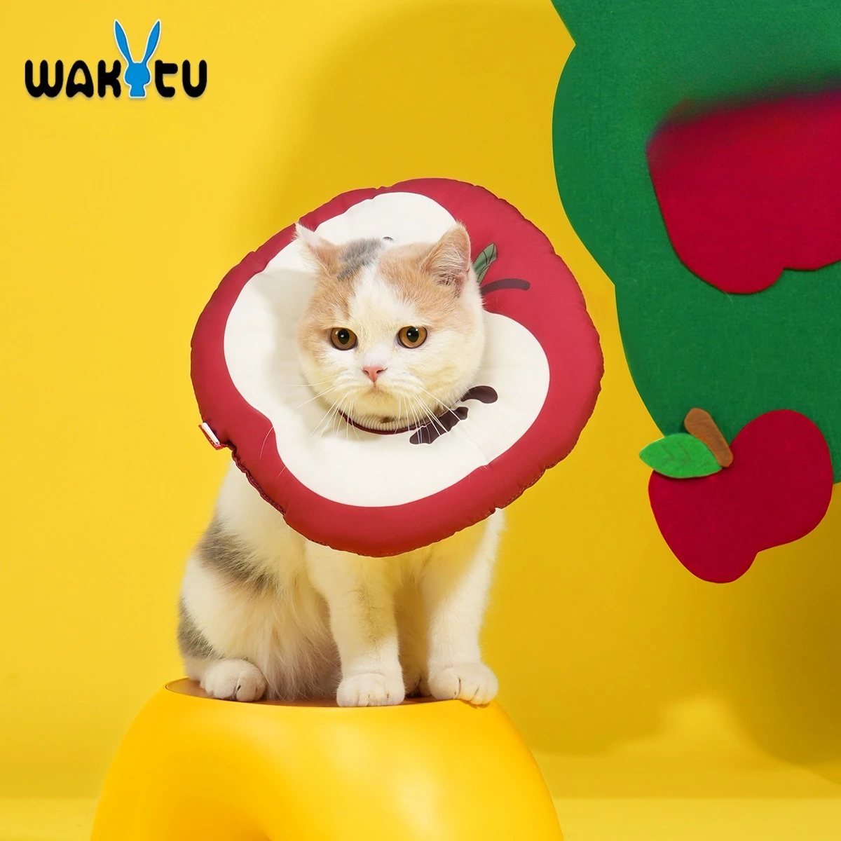 

Wakytu Pet Elizabeth Ring Cute Twill Composite Cloth Cartoon Pet Waterproof Anti-Lick Collar Cat Sterilization Headgear Collar