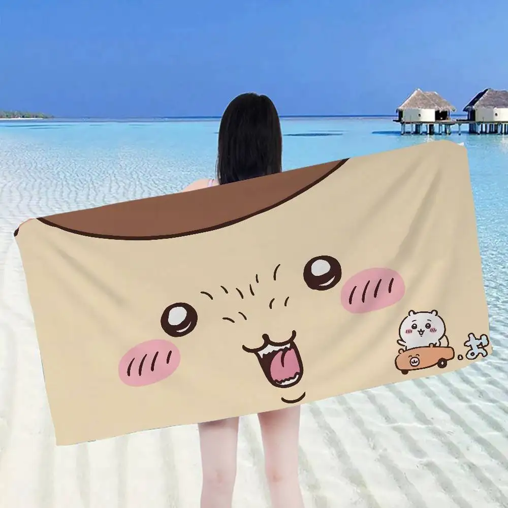 Cartoon K-Kurimanjuu Microfiber Blanket Quick Drying Beach Towels Oversized Printing Super Absorbent Pool Towel Blanket