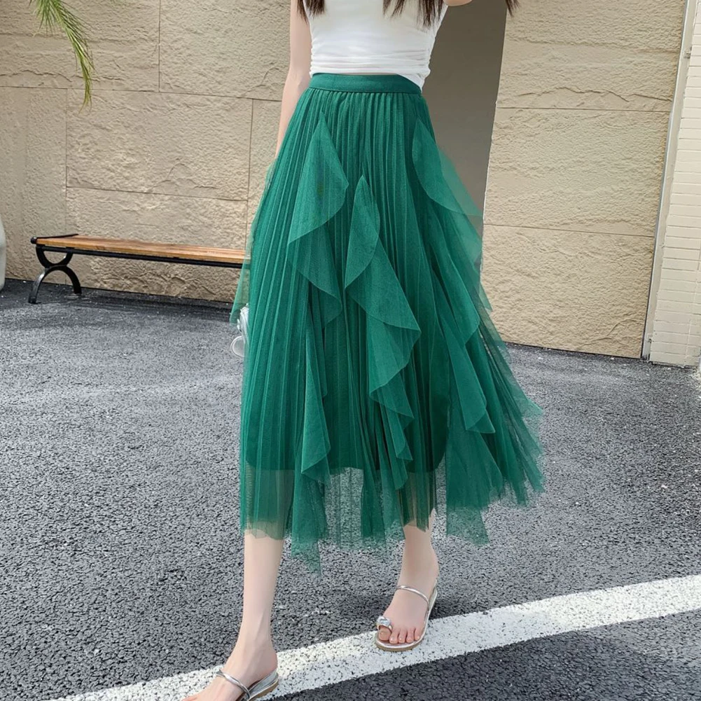 Jupe mi-longue taille haute, occasions décontractées, Style décontracté, vêtements confortables pour toutes les saisons, jupes trapèze décontractées