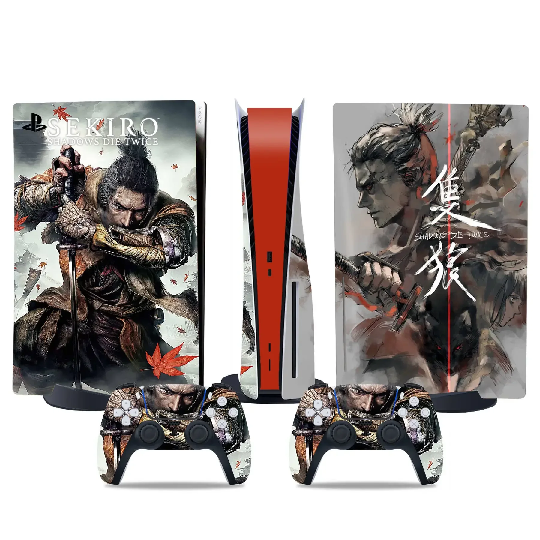 Sekiro shadows die twice Vinyl Decal Skin Sticker For PS5 Disc Controller  Console Case controller skin sticker