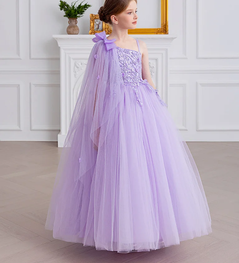 

Retail New Baby Girls Boutique Teenage Flower Mesh Dress, Princess Kids Fairy Sweet Dress 7-14T