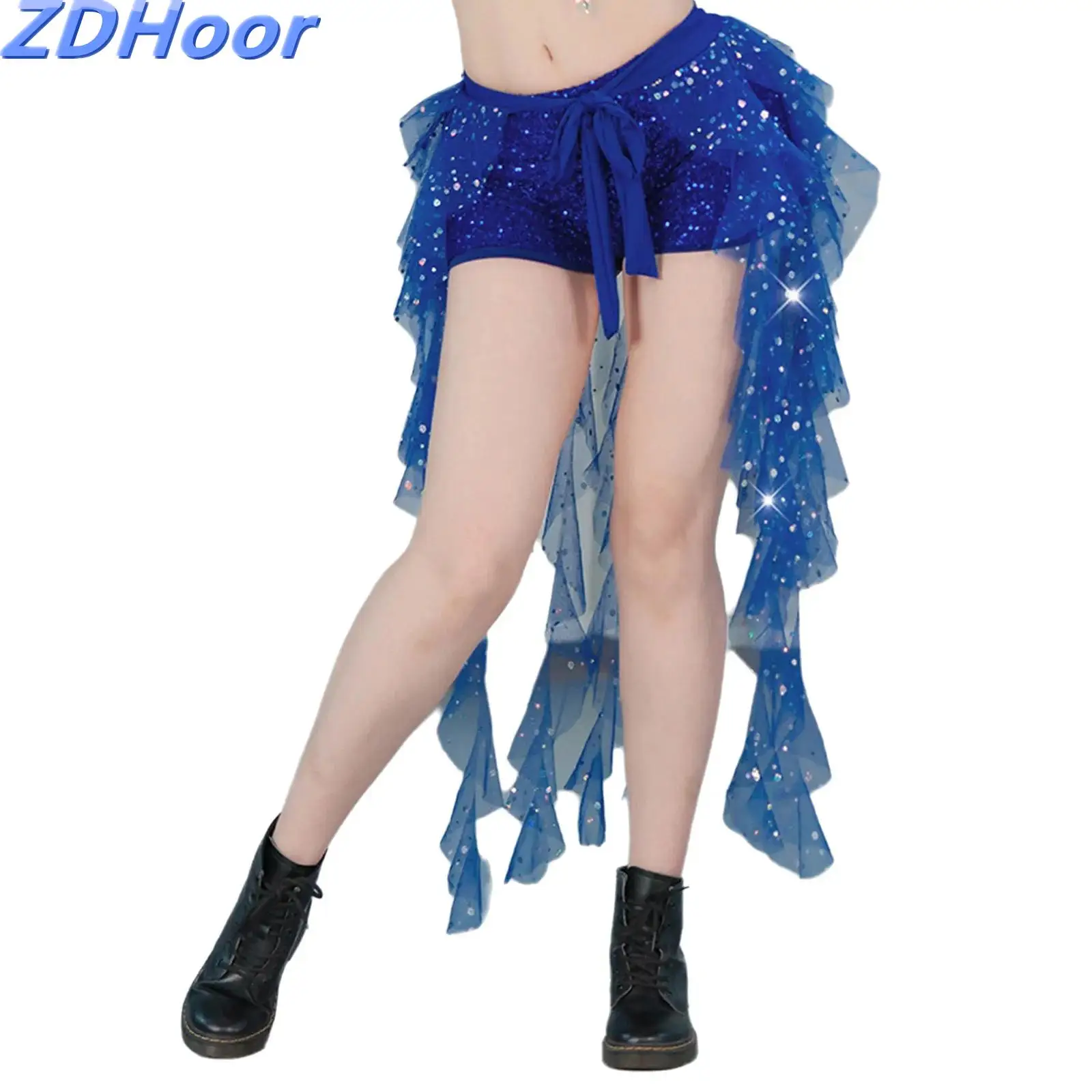 النساء الترتر وشاح البطن التنانير مع مثلث التفاف التنانير مع السراويل السلامة لأداء أزياء الرقص مهرجان الموسيقى