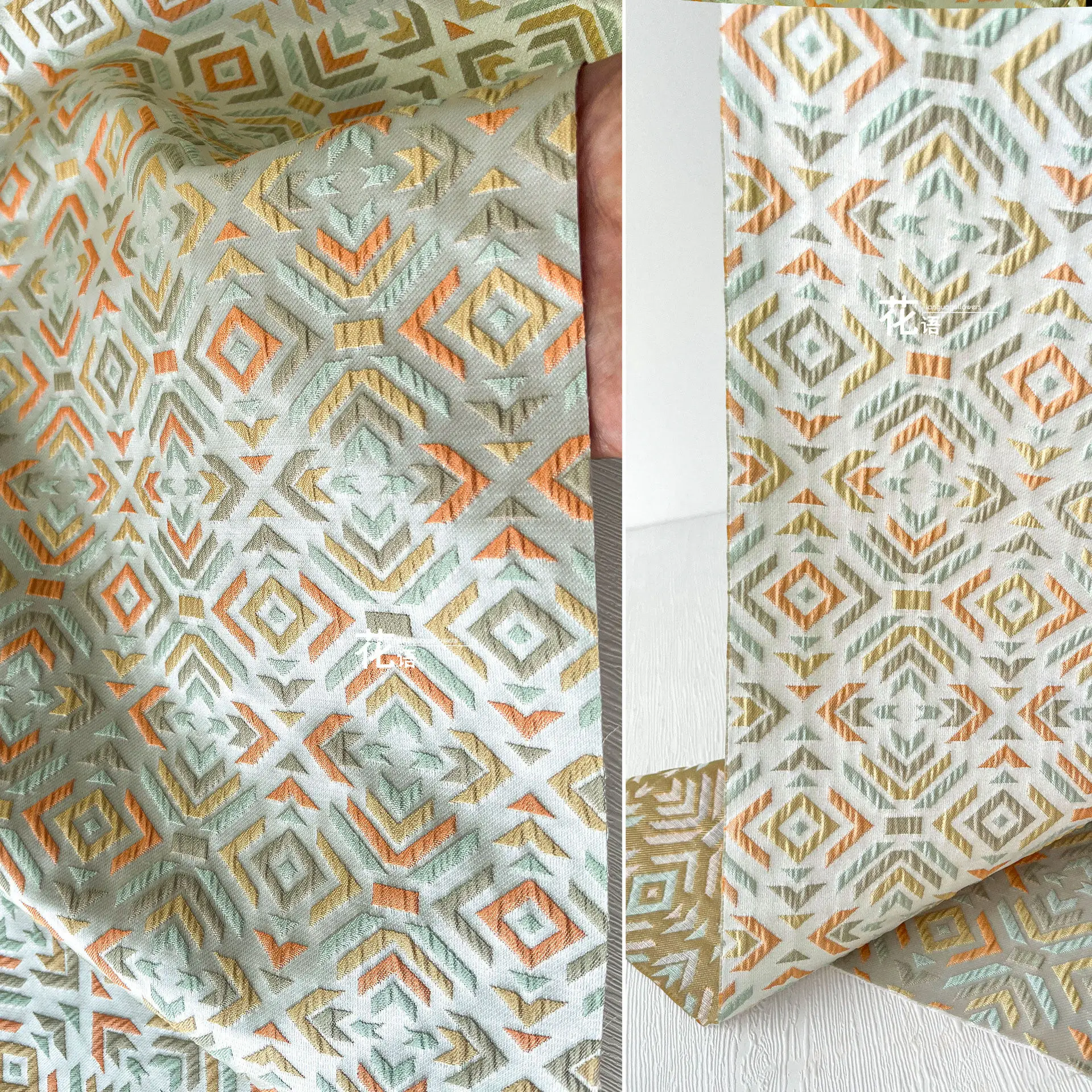 Jacquard Designer Fabric Dimensional Woven Texture for Bags, Dresses, Custom Apparel and Handmade Clothing Projects