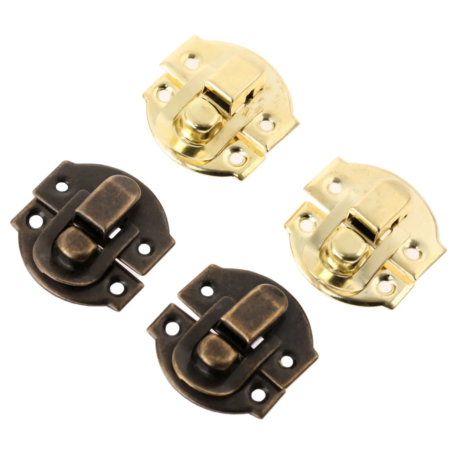 

10pcs 27*29mm Box Latch Hasps Lock Catch Latches for Jewelry Chest Box Suitcase Buckle Clip Clasp