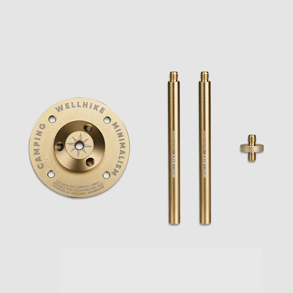 أضواء التخييم دعم سبائك الألومنيوم سطح المكتب ضوء حامل 1/4In تمديد القطب مصابيح خارجية حامل دعم للتخييم في الهواء الطلق