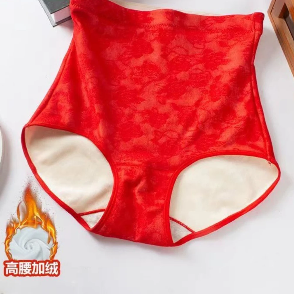 Thick Plush Women Underpants Winter Warm Underwear High Waist Elastic Soft Lady Panties Briefs Lenceria Para Damas Sexy Panties