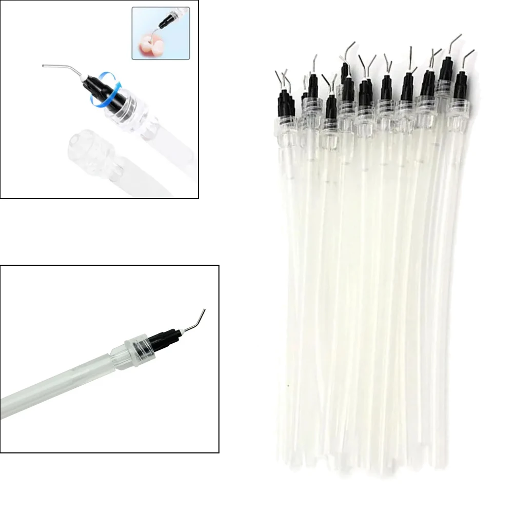 20pcs/Pack Dental Disposable Saliva Ejector Aspirator Suction Pre-bent with Needle Tips Dentistry Instrument Tool