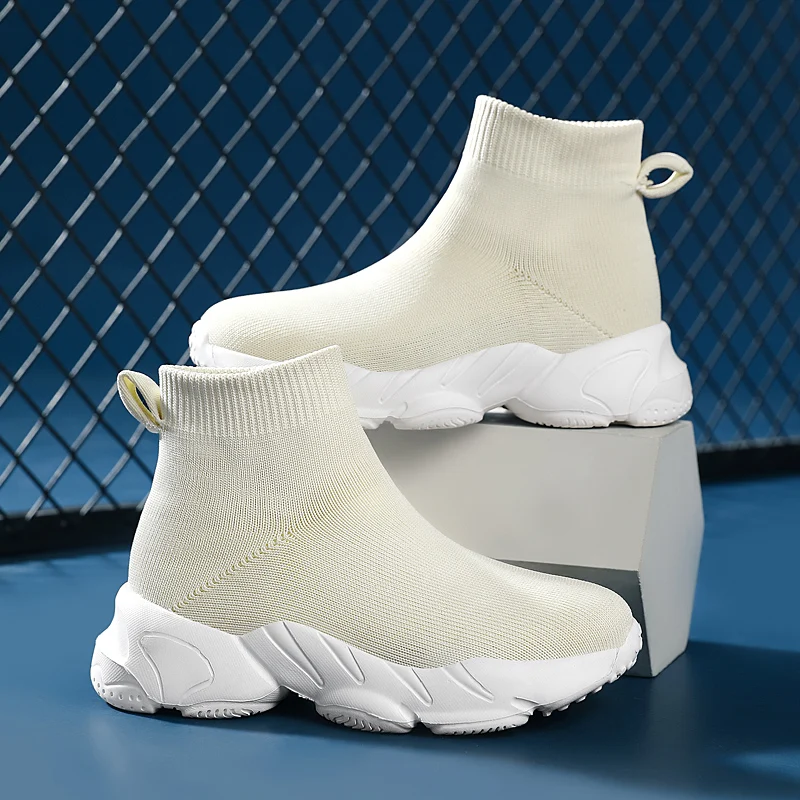 زوج من الأحذية الرياضية الشبكية عالية الجودة للأطفال في الفصول الأربعة، أحذية جورب ناعمة وبسيطة ومريحة، مقاسات 27-38، CF-1971