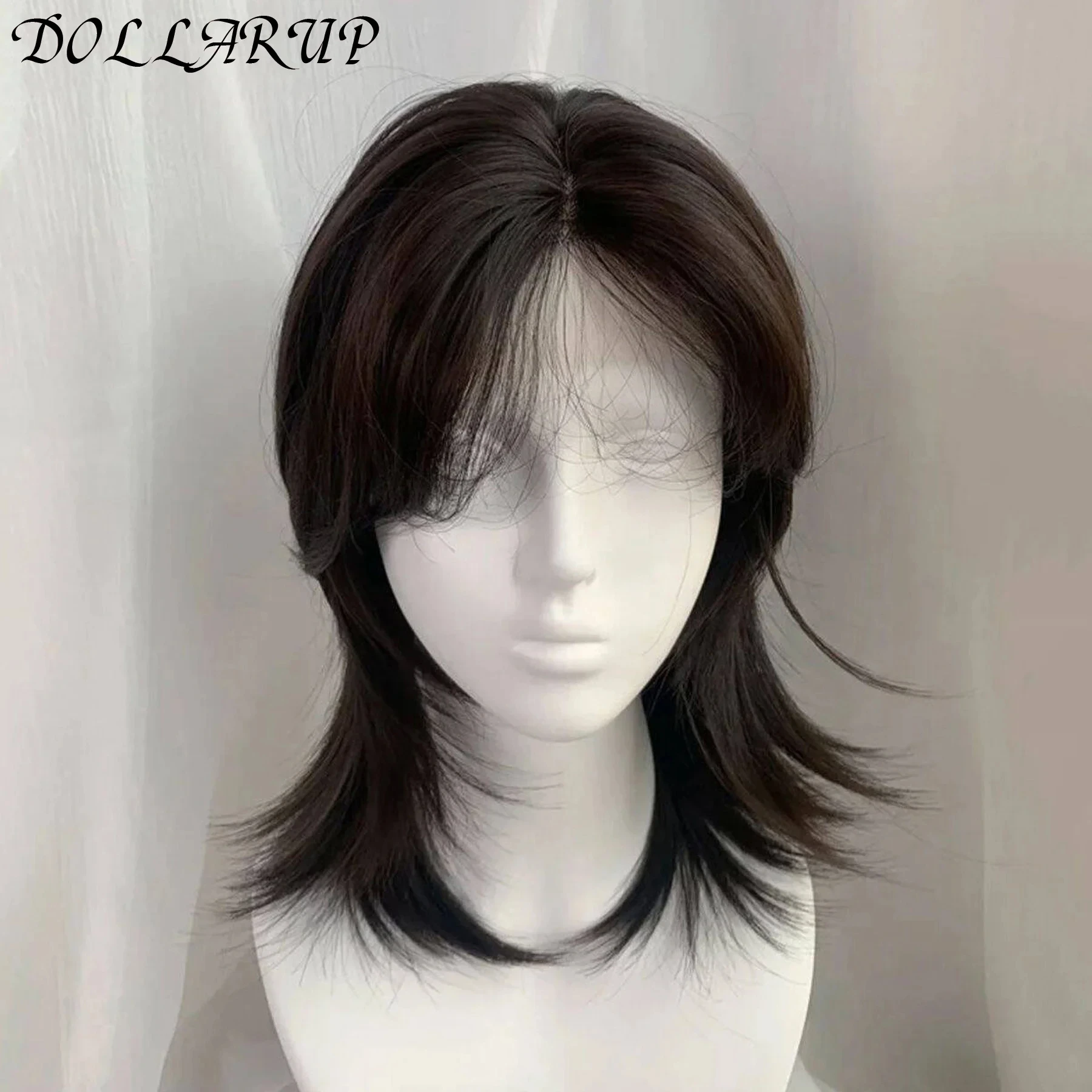 JKL Anime Kaneki Ken Cosplay Wigs Short White Fluffy Wigs Eye Patch Heat Resistant Synthetic Hair Party Role Play