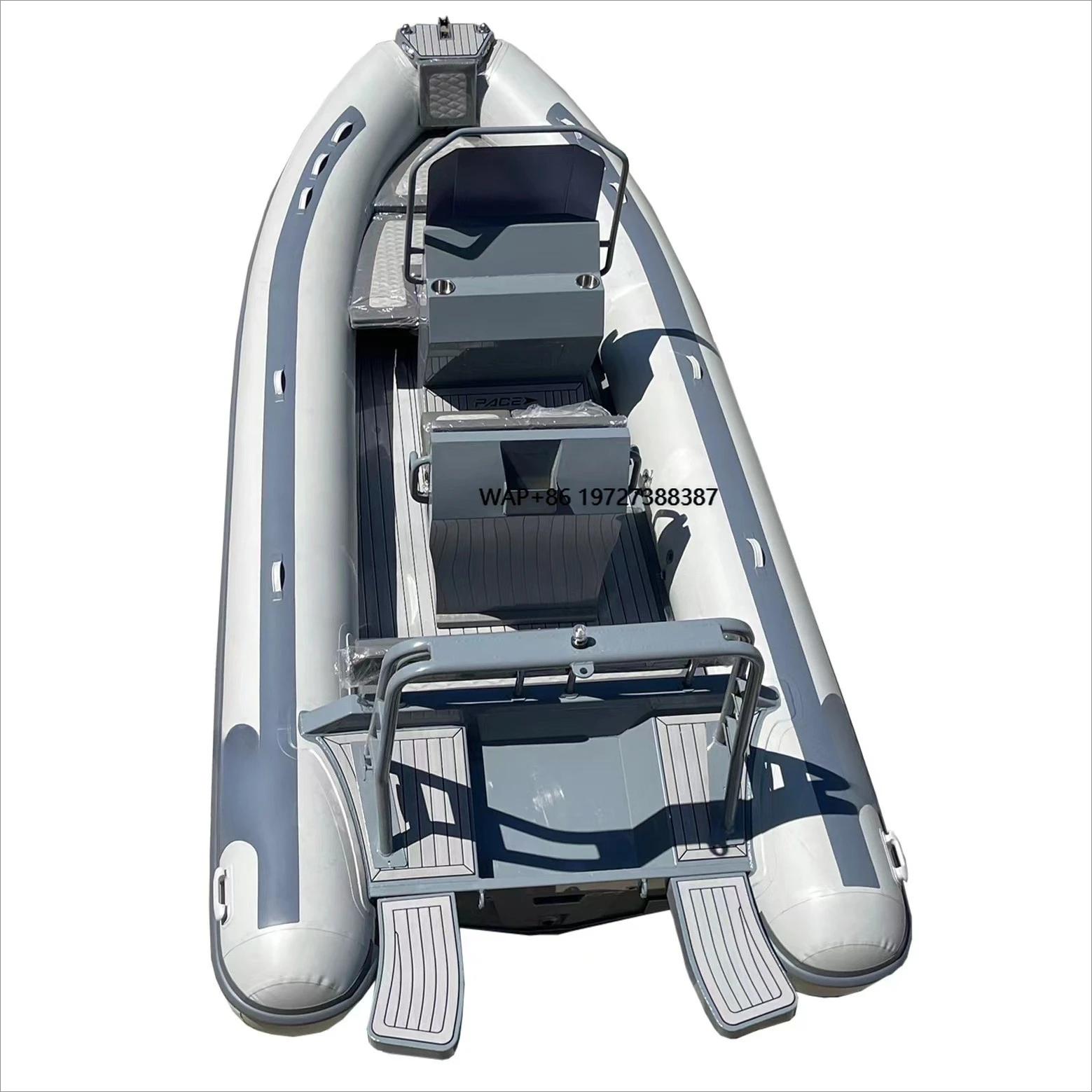 CE Certificate Luxury 19ft RIB560 Deep V Hypalon/Pvc/Orca  Aluminium Hull Rib Inflatable Boat With Swimming Platform