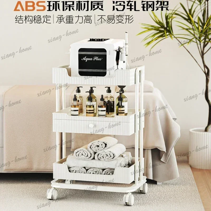 Factory Direct Minimalism Modern Rolling Cart Nordic Acrylic Storage Creativity Salon Trolley Utility Salon Furniture Carrinho M