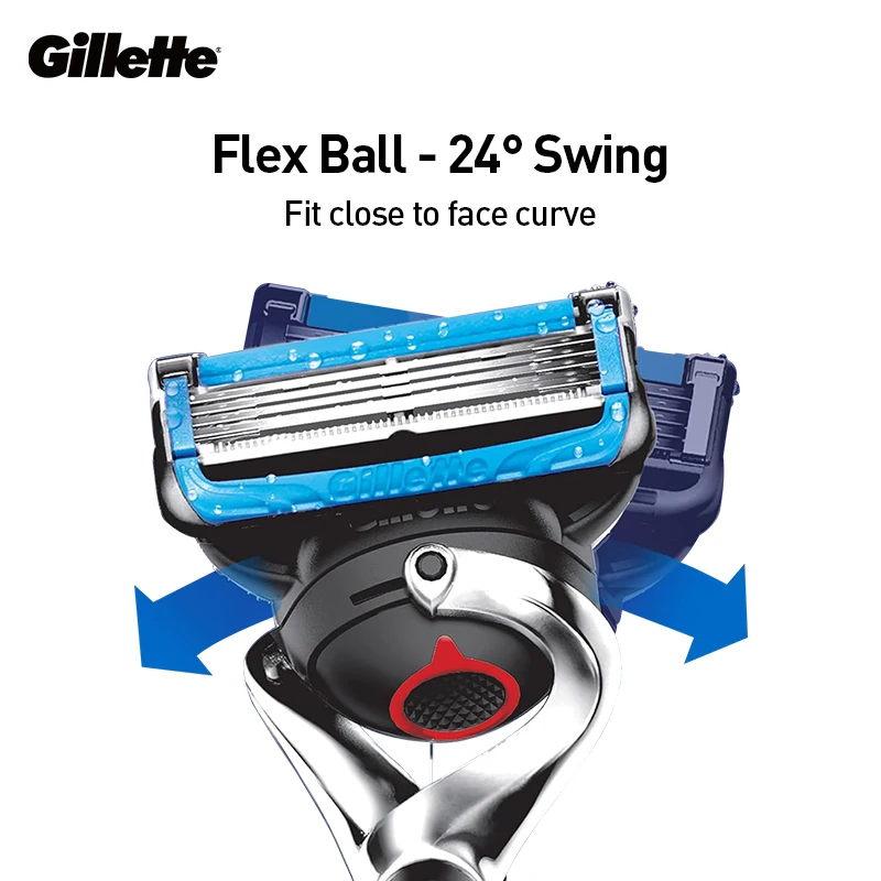 Gillette Razor Men Fusion 5 Proglide Air Power Razor Micro Vibration Tech 5-layers Blade Manual Smooth Shaving T-shaped Razor