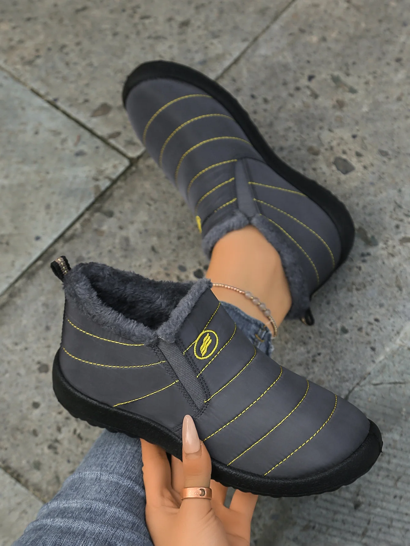 Damen-Winterstiefel 2025: Neue wasserdichte Plüsch-Schneestiefel für Damen – Warmhaltend, im Angebot mit kostenlosem Versand – Detail 10