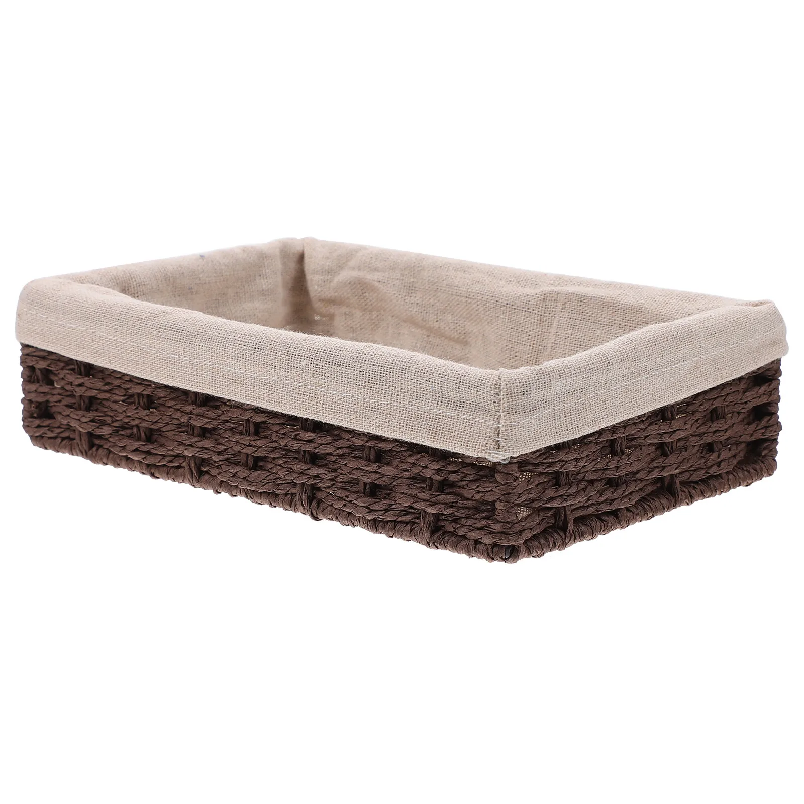 

Desktop Storage Basket Twine Organizer Retro Style Small Baskets Shelves Compartmentalized Natural Fiber Excellent Craftsmanship