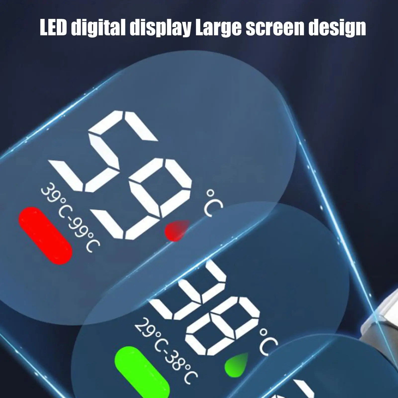 

Shower Temperature Meter Led Digital Display Instant-Read Temperature Gauge For Bath Waterproof Bath Thermostat For Home