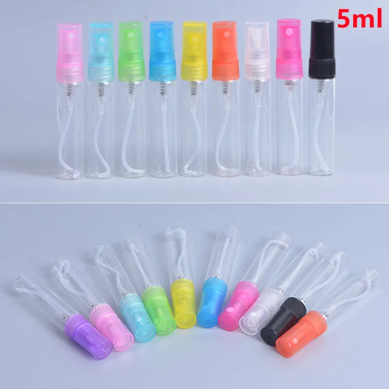 

500 X 5ml Portable Mini Refillable Clear Glass Sprayer Perfume Bottles Cosmetic Atomizers Container for Travel Party Makeup Tool