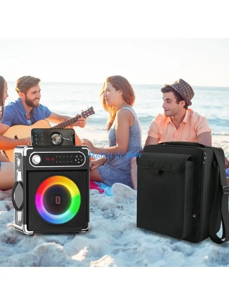 

E65E Portable Bag Travel Carrying Storage Holder Dustproof Shoulder Organizers For JYX Karaoke Machine Carrying Case