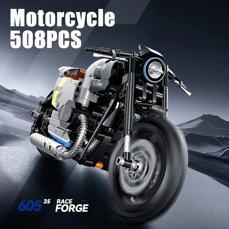 

508PCS Racing Motorcycle Building Bricks Model Toys Sets Desktop Ornaments Collection Children Assembly Bricks Creative Gifts