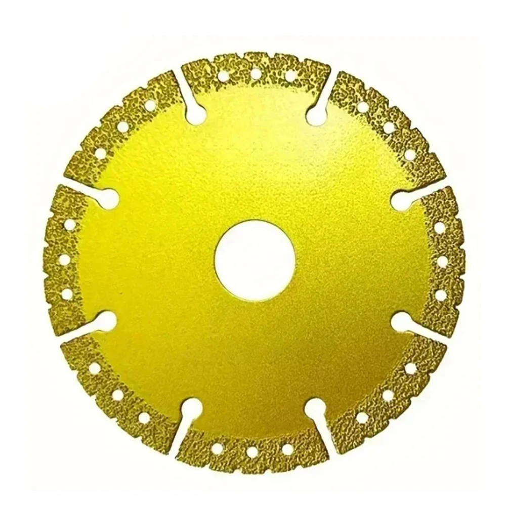 Lama per sega diamantata brasata sotto vuoto da 1 pezzo da 4,5 pollici per il taglio di acciaio, metallo, pietra, ghisa