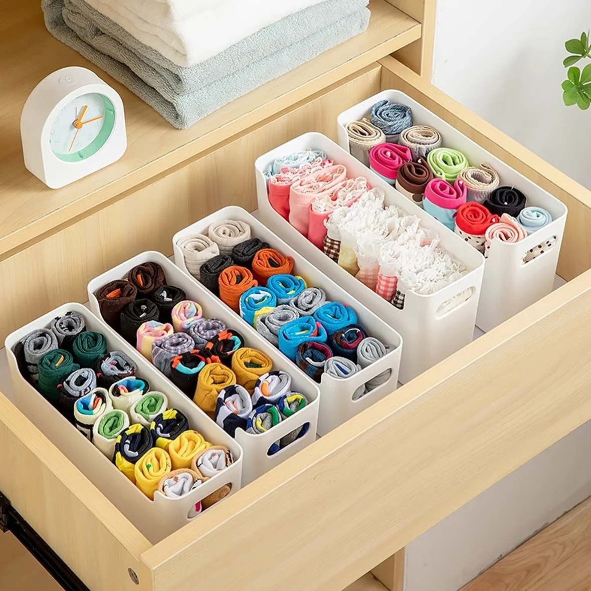 1PC Storage Box Underwear Bra Socks Plastic Storage Organizer Wall Mounted Cabinet Storage Organizer Drawers For Bedroom