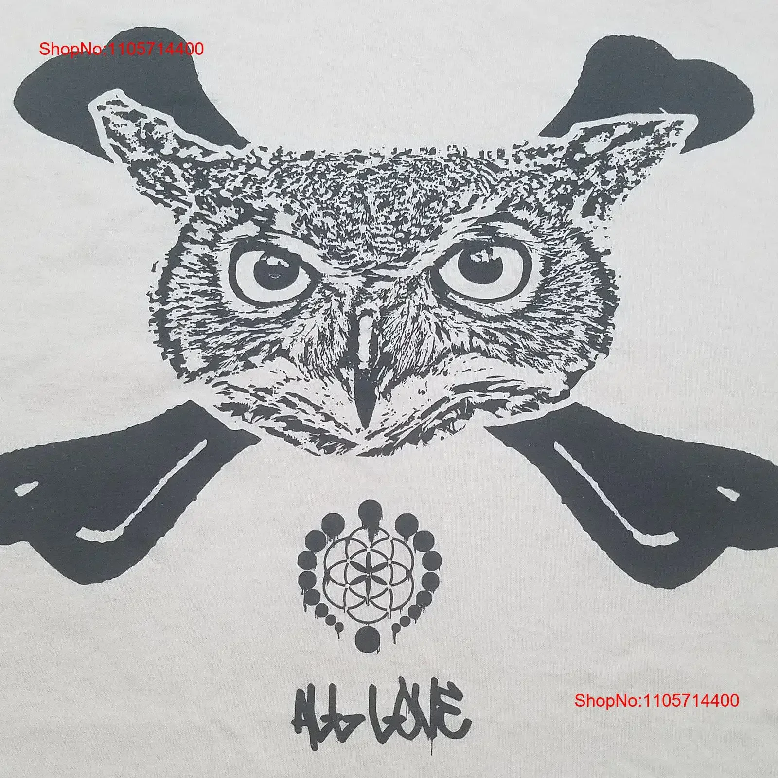 T Shirt Owl Crossbones on Army or Sand vintage Washed streetwear Stretched designer clothes graphic Comfortable Soft Breathable