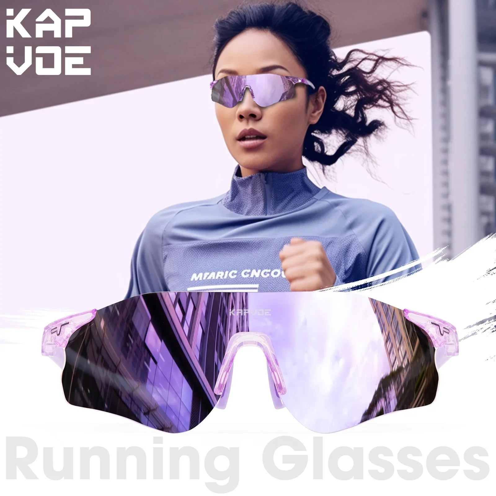 Kapvoe Color Photochromic Sunglasses Running Glasses Men Outdoor Sports Women Cycling Sunglasses MTB Eyewear Road Bicycle UV400