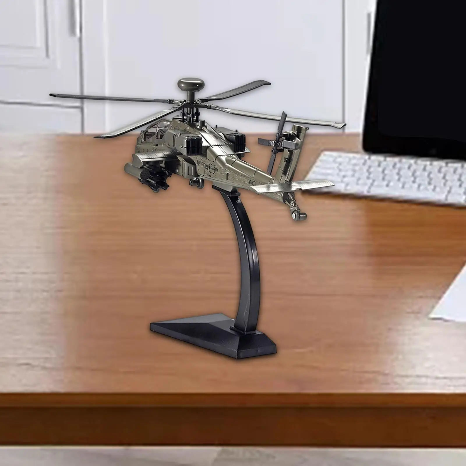 Fighter Plane Art Crafts kids with Stand Helicopter Model for Countertop