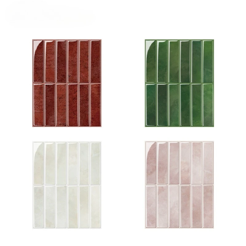 

5PC Imitation ceramic tile thickened self-adhesive 3D three-dimensional glue self-adhesive wall sticker bathroom renovation wall