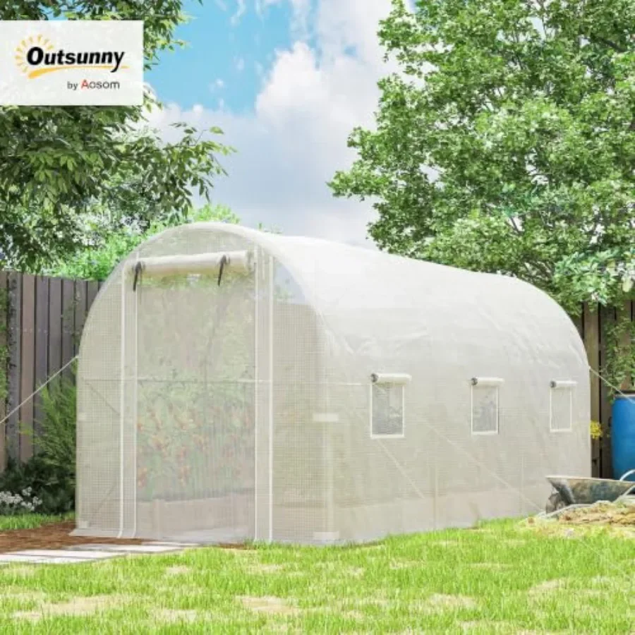 14.6'x6.5'x6.6' Hoop House house with 2 Support Rods