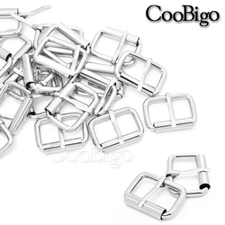 5pcs Metal Roller Pin Buckle Adjust Belt Dog Collar Chain Rectangle Ring for Leather Handbag Backpack Shoe Strap DIY Accessories