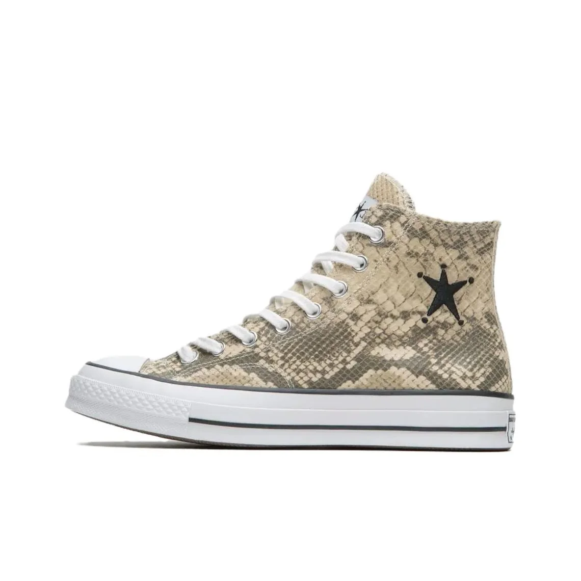 Stussy X Converse ALL STAR CHUCK Canvas Shoes Unisex High Top Beige Brown A11674C