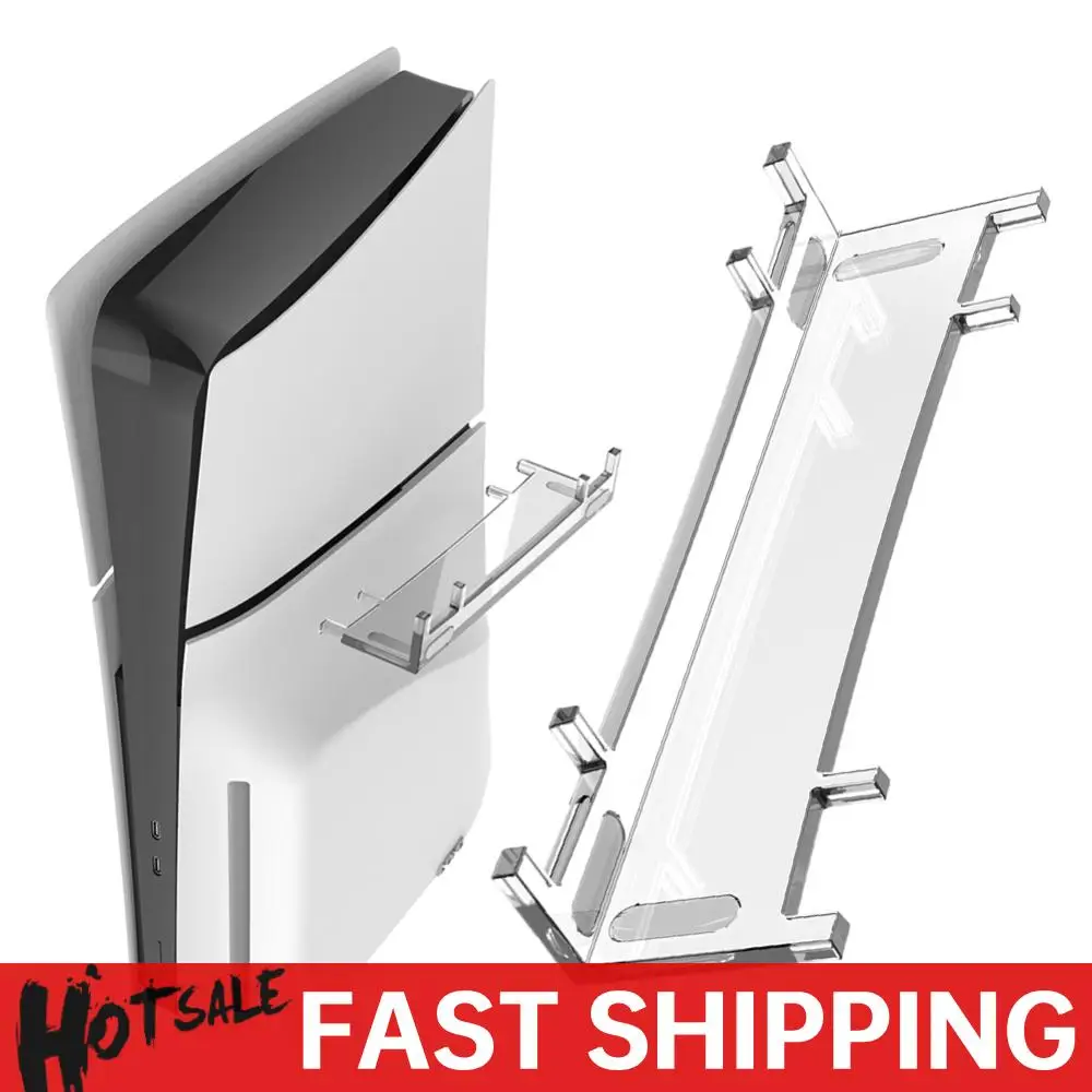 For PS5 Slim Horizontal Console Stand Fixed Support Bracket Stable Desktop Base Support Holder for PS5 Slim Disc&Digital Edition