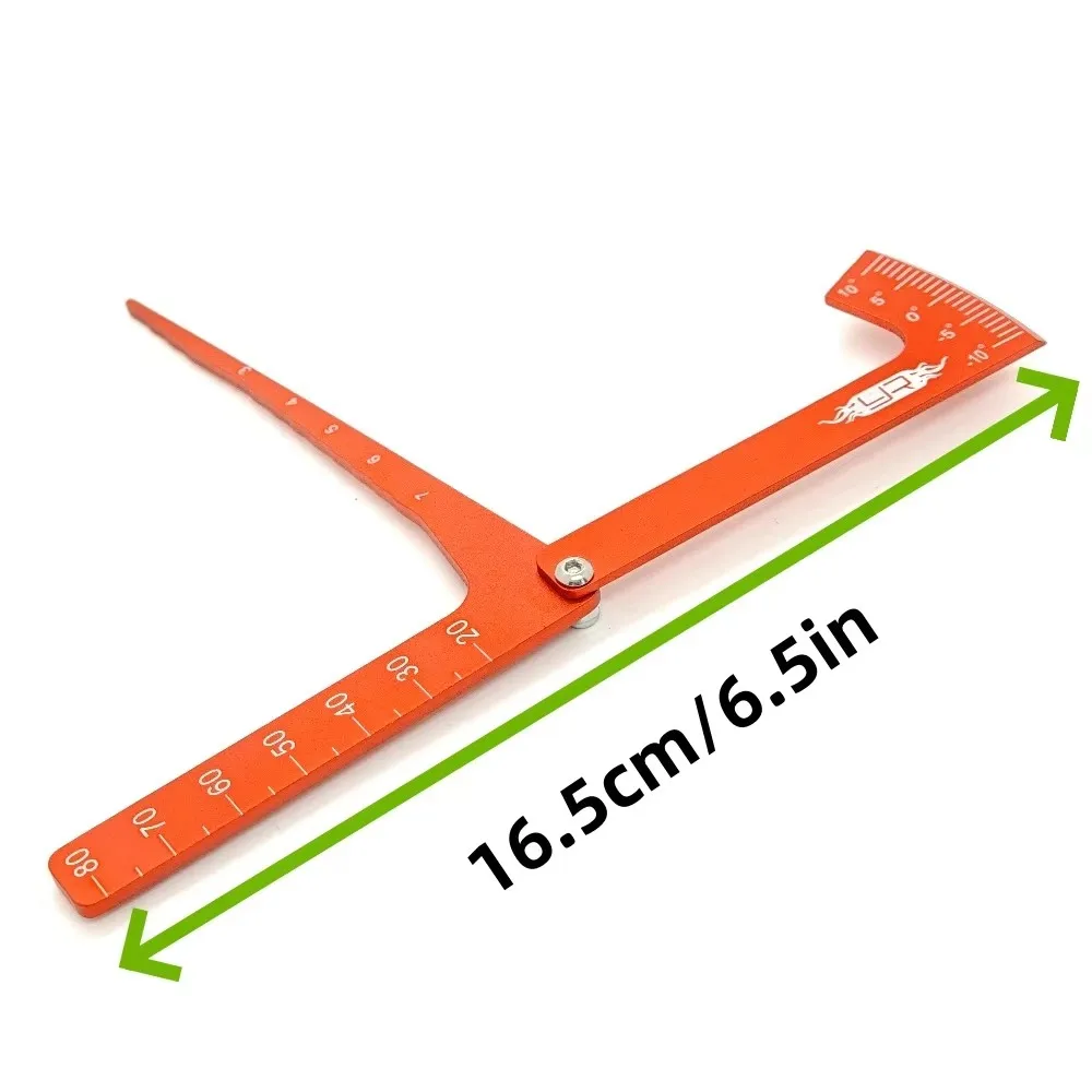 3-in-1 hoogtemeter liniaal aluminium metalen onderdelen wiel RC wegauto opzetten gereedschap chassis camber rit dip hoek ophanging eenvoudig speelgoed