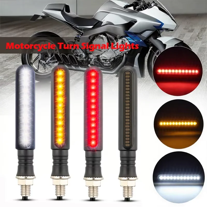 دراجة نارية بدوره إشارات 12 فولت مؤشرات اتجاهية وامض الخلفية الذيل الفرامل المتعري وقف أضواء الإشارة دراجة نارية DRL مصباح