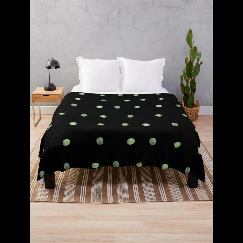 Manta de aceitunas, manta Reversible de felpa suave para decoración acogedora del dormitorio y la sala de estar, sofá, textil para el hogar verde oliva