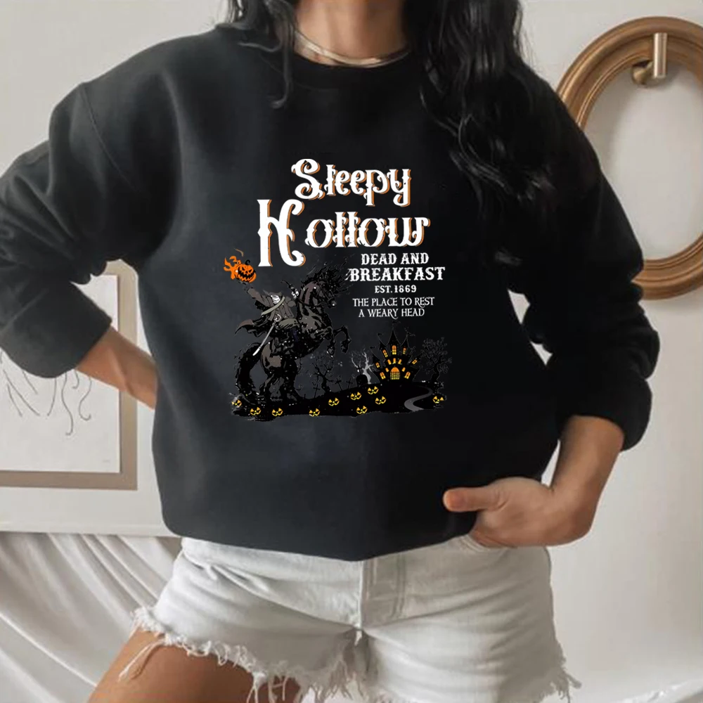 Halloween Horror Sweatshirt Retro Halloween Shirt Sleepy Hollow Sweater Headless Horseman Shirts Fall Halloween Sweatshirt