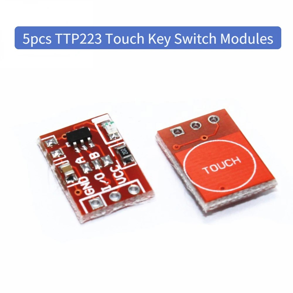 5pcs TTP223 Touch Sensor Module Capacitor Type Capacitive Touch Switch Button Self-Lock Module For Arduino