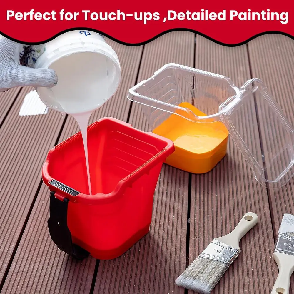 2-inch Art Brushes with Paint Cup and Liners, Premium Set for Wall and Furniture Finishing