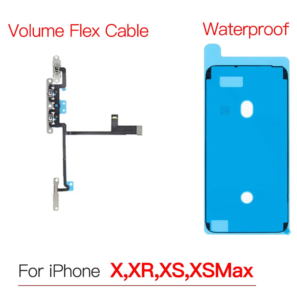 

Volume Button Mute Switch Flex Cable Replacement For iPhone X XR XS Max And Screen Waterproof Tape