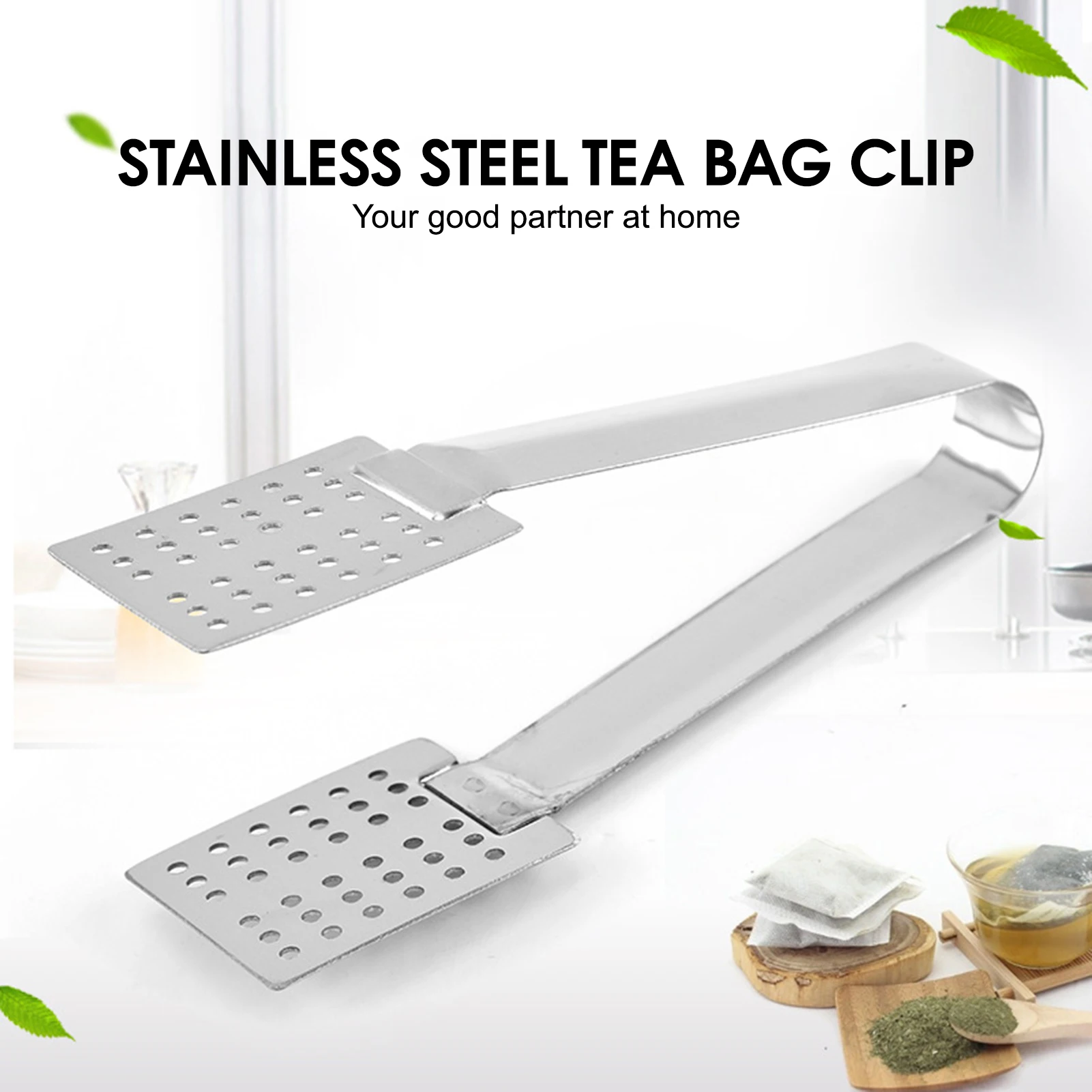 Tea Bag Clip Thickened Lemon Tweezer Ice Sugar Barbecue Clip Home Kitchen Gadget Teaware Tong Squeezer Stainless Steel Food Clip