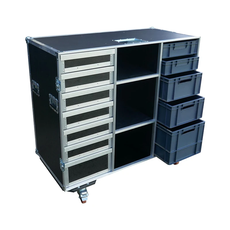 7 Drawer With 5 Euroboxes & Storage Motor Sports Tool Flight Case