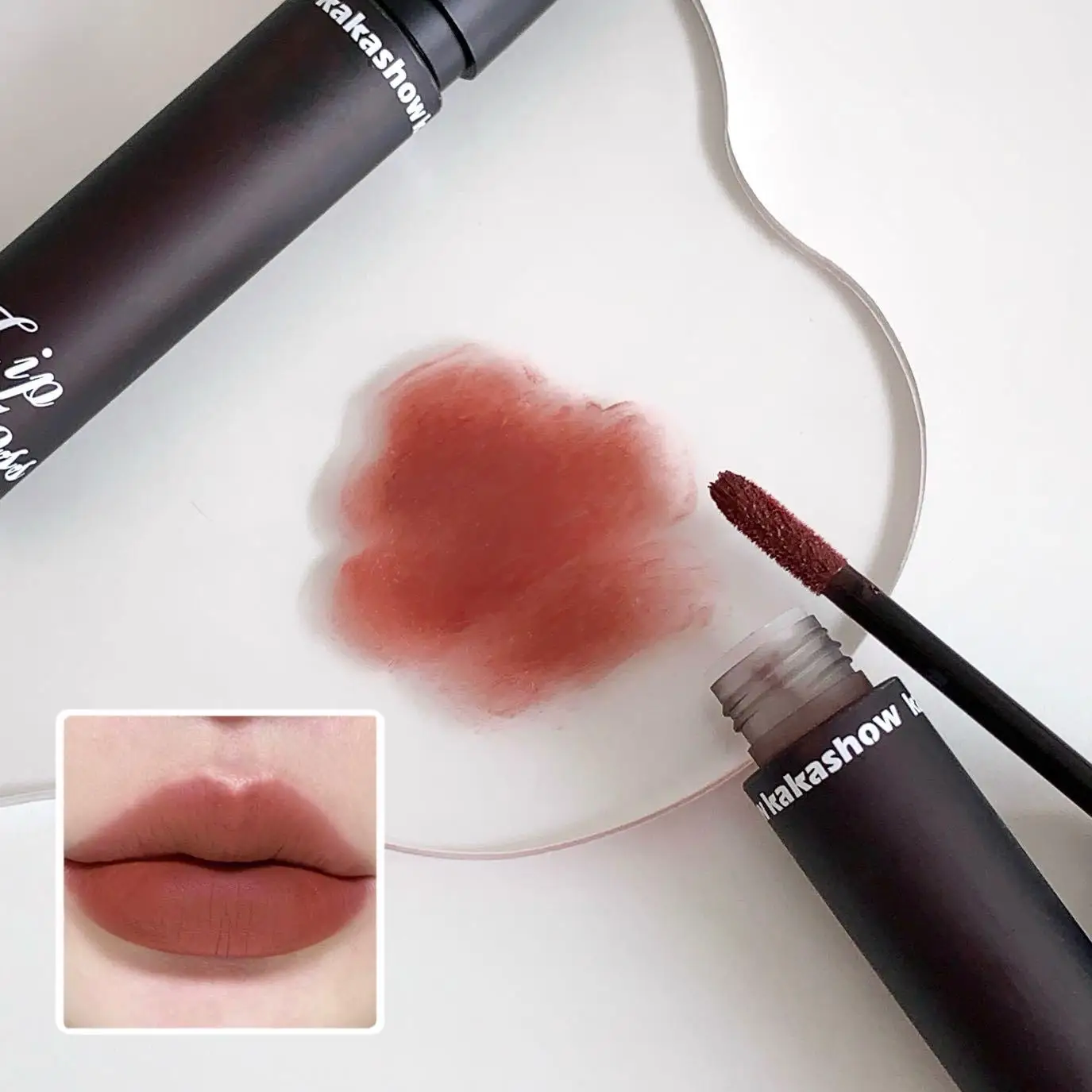 Kakashow Mousse Matte Lip Glaze (Misty Matte, White Lip Glaze in Autumn and Winter, Preferred for Christmas Day)