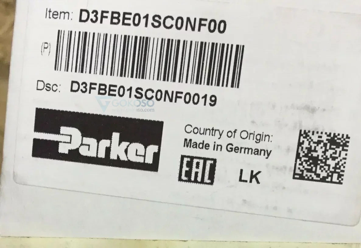 D3FBE01SCONF0019 new parker valve D3FBE01SCONF00