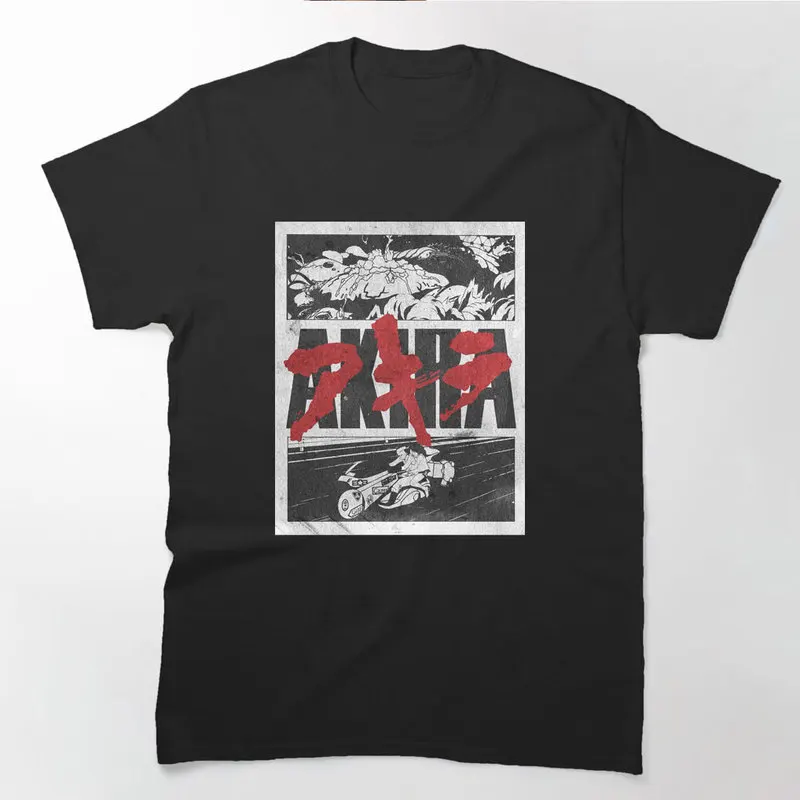 Akira Cyberpunk City Explosion Anime Gift T‑Shirt 0807 Retro Sci‑Fi Manga Graphic Tee Shotaro Kaneda Neo‑Tokyo Unisex Streetwear
