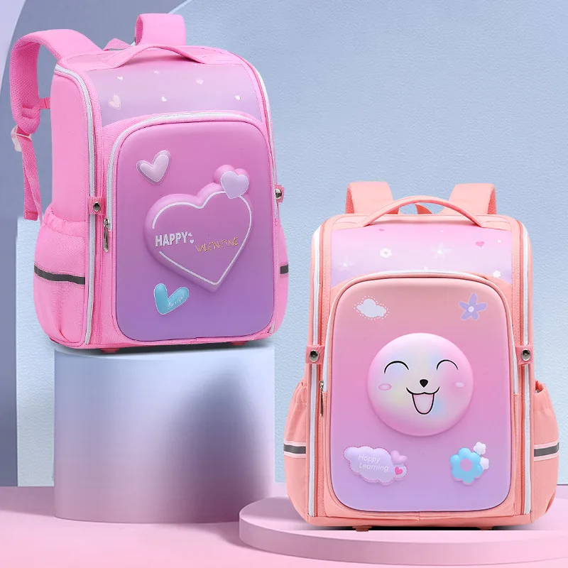 New Kids High Capacity Waterproof 1-6 Grade escola saco 3D bonito ortopédico escola sacos para meninas meninos dos desenhos animados dinossauro mochila