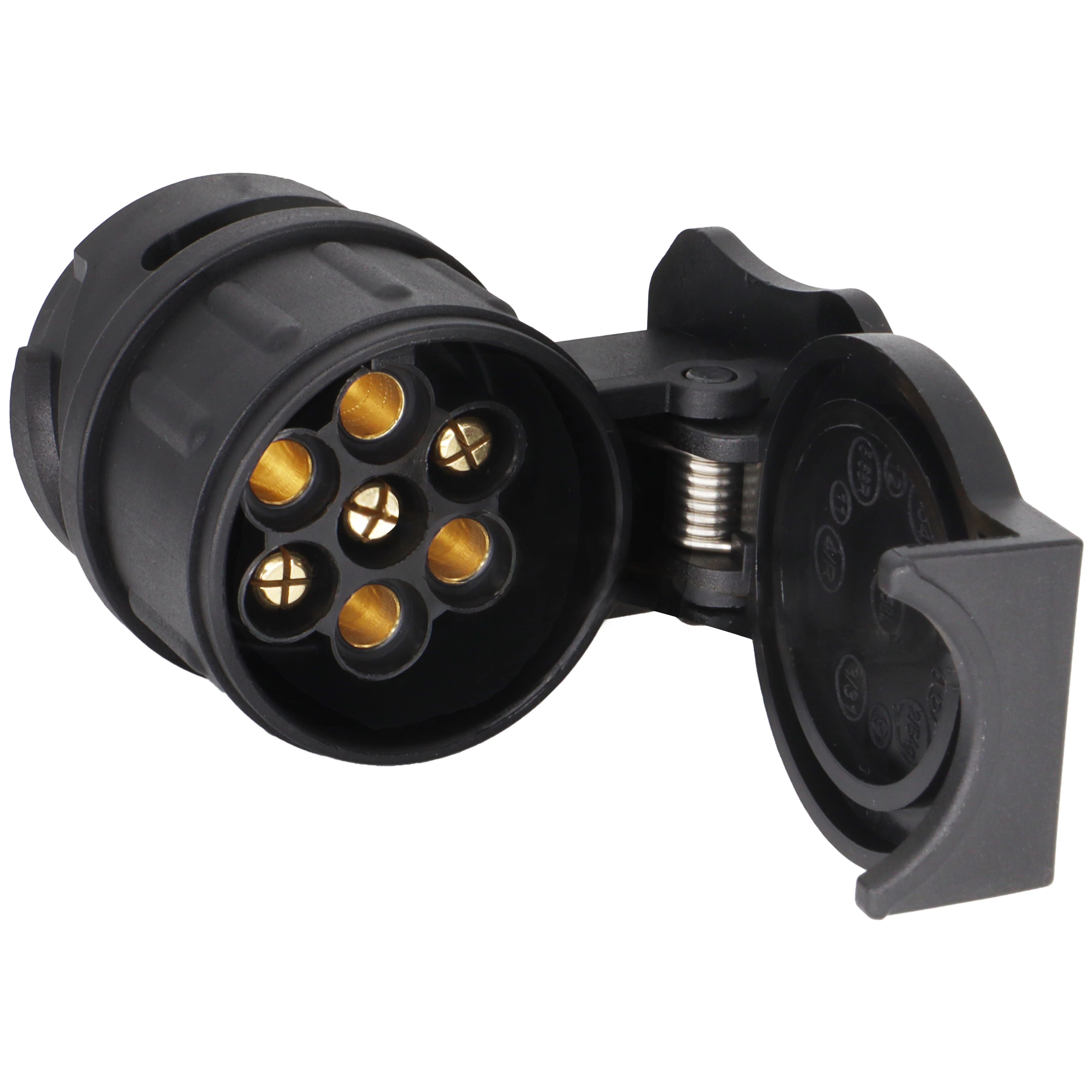 

13-контактный на 7-контактный адаптер для прицепа, электрическая розетка для каравана, защитные соединения, прочный водонепроницаемый фаркоп 12 В, буксировка