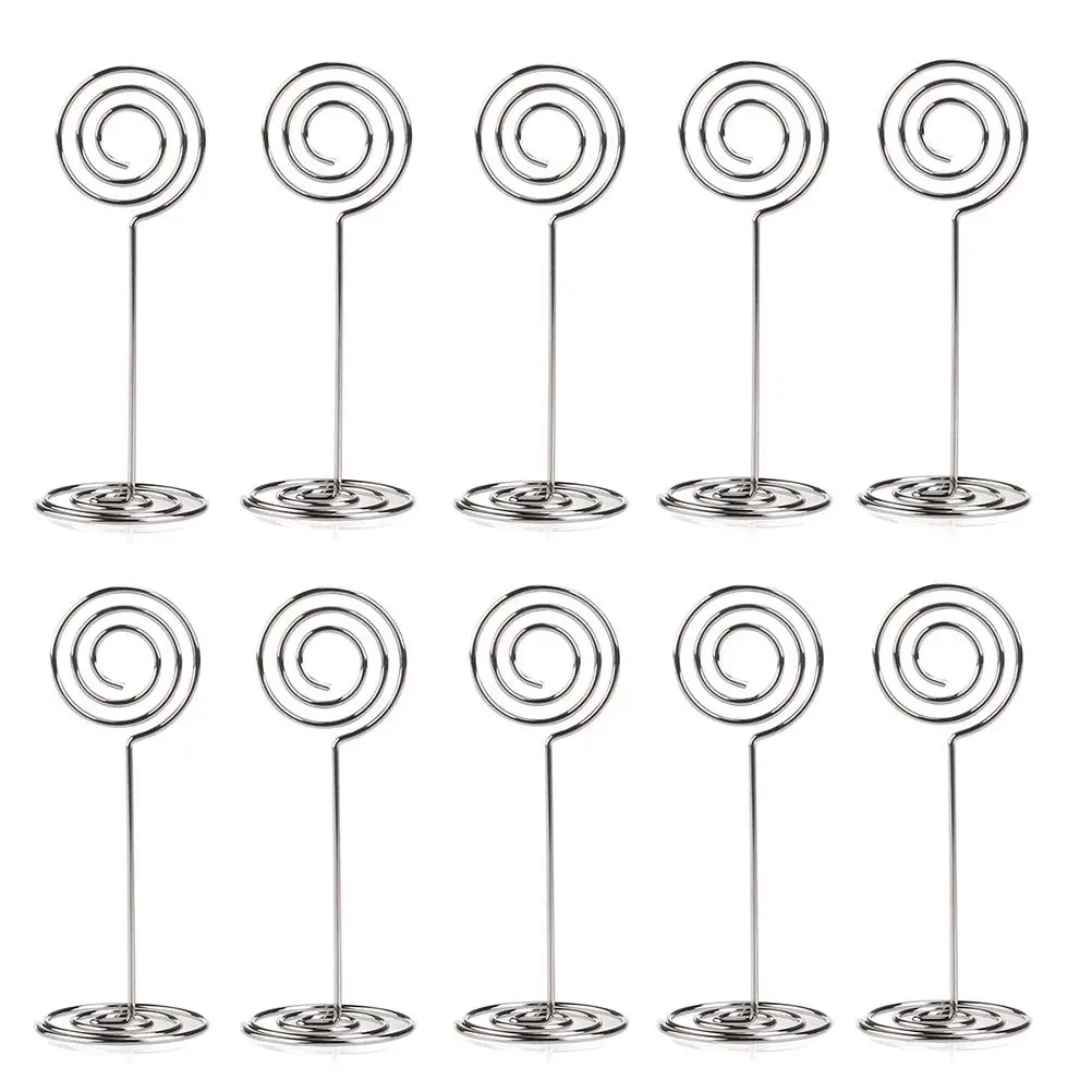 12 Pcs Clips Table Number Holders Holder Metal Photo Clips Table Numbers Wedding Office Party Name Card Display