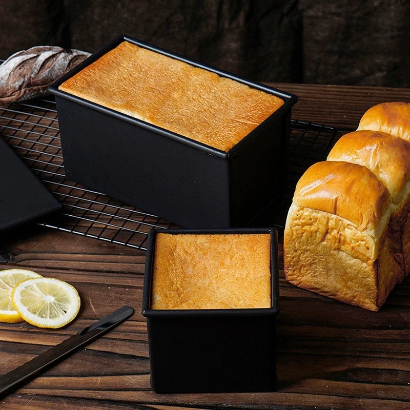 Non‑stick Carbon Steel Toast Box With Lid Rectangle Bread Loaf Pan Oven Baking Mold For Homemade Sandwich Toast Bread